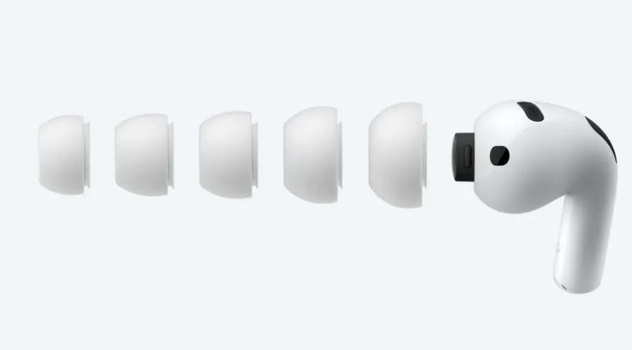 AirPods Pro 3 矽膠耳塞尺寸展示圖 AirPods Pro 3 矽膠耳塞尺寸展示圖